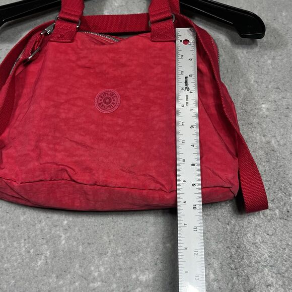 Vintage Y2K Kipling Crossbody Messenger Style Shoulder Hand Bag Keychain Red Pk - Picture 6 of 11